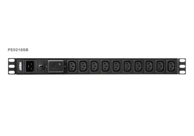 Aten PE0218S 1U Basic PDU s přepěťovou ochranou 10A Vstup C20 Výstup18x C13