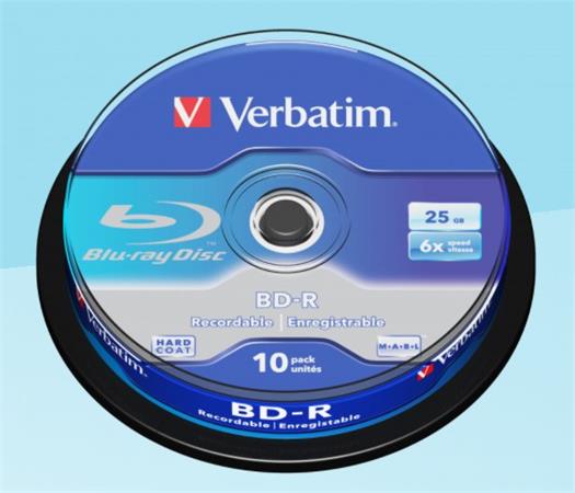 VERBATIM BD-R SL 25GB, 6x, spindle 10 ks