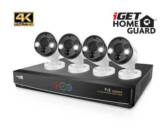 iGET HOMEGUARD HGNVK84904 - Ultra HD 4K systém s PoE napájením, 8-kanálové NVR +