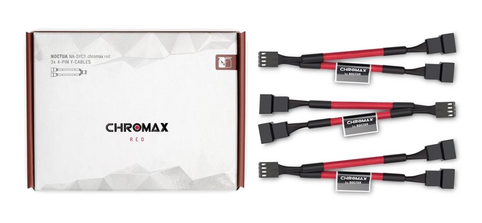 Noctua NA-SYC1 chromax.red - sada 3 ks, červená