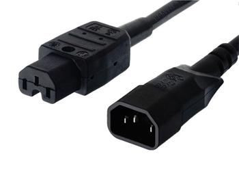 PremiumCord Kabel síťový prodlužovací, IEC320 C14 - C15, 2m