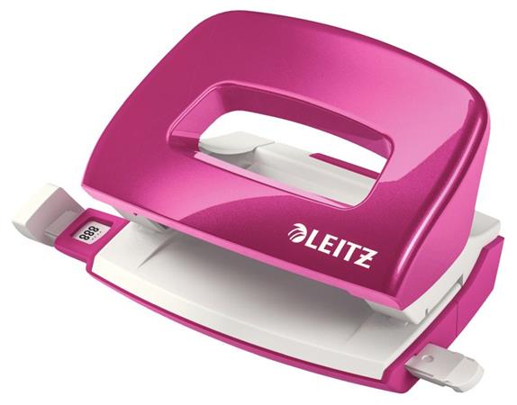 LEITZ Mini děrovačka  NeXXt 5060, metalická růžová