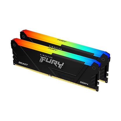 KINGSTON 16GB 2666MHz DDR4 CL16 DIMM (Kit of 2) FURY Beast RGB