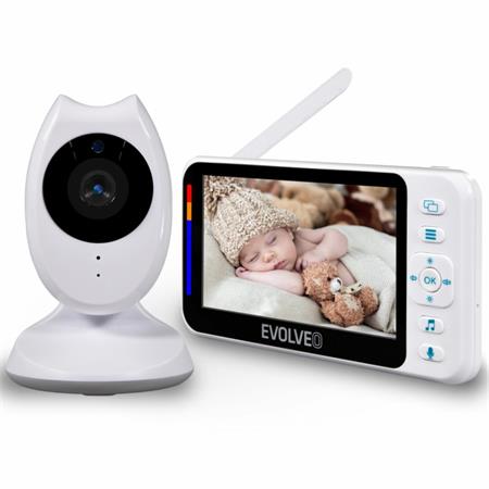 EVOLVEO Baby monitor N4, dětská chůvička, audio i video přenos, noční režim, hlí