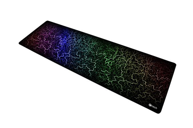 C-TECH Herní podložka pod myš ANTHEA ARC, barevná, pro gaming,  900x270x4mm, obš
