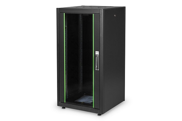 26U serverový rozvaděč, Unique, 1260x800x1000 mm, perforované ocelové dveře, bar