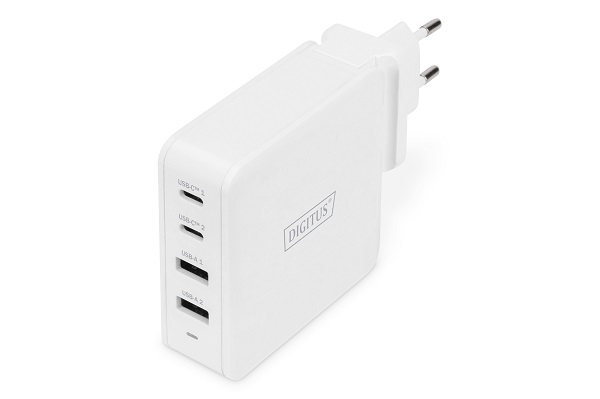 DIGITUS 4portový univerzální nabíjecí adaptér USB, USB-C / USB A, 100 W