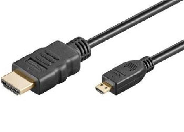 PremiumCord 4K Kabel HDMI A - HDMI micro D, 2m