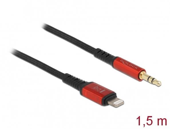 Delock Audio kabel z 8 pin zástrčkového konektoru Lightning™ na stereofonní zást