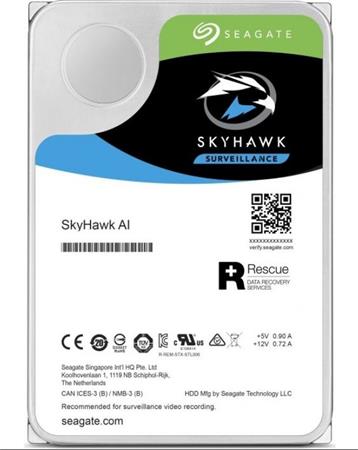 Seagate SkyHawk AI HDD, 16TB, SATAIII, 256MB cache, 7.200RPM