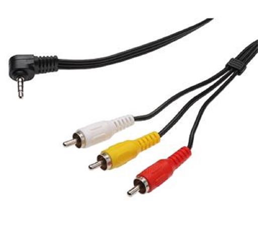 PremiumCord Video + Audio kabel, stereo 3.5mm 4 pinový - 3x CINCH RCA stíněný, M