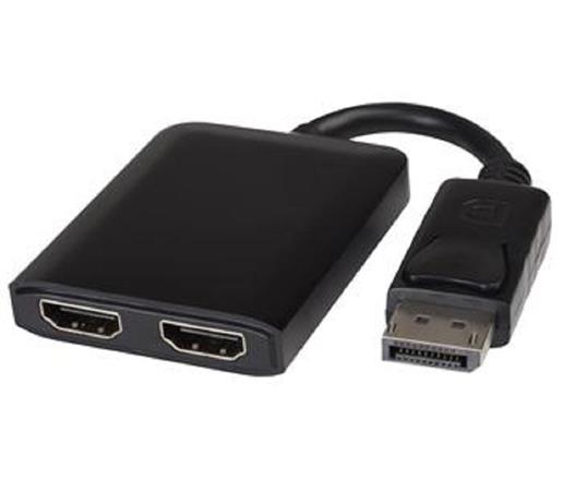 PremiumCord MST adaptér DisplayPort 1.2 - 2x HDMI, rozšíření+zrcadlení+2 obrazy,