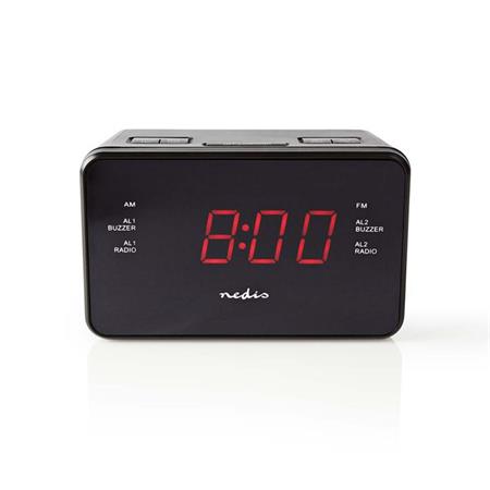 Nedis CLAR002BK - Digitální budík s rádiem| LED Displej | AM / FM | Časovač vypn