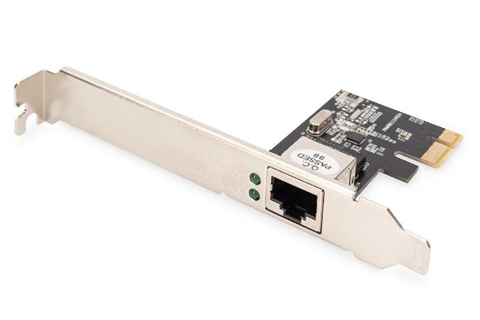 DIGITUS Gigabit Ethernet PCI Express síťová karta, nízkoprofilový držák, Realtek