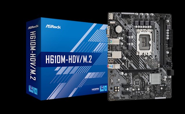 ASROCK H610M-HDV/M.2 (intel 1700, 2xDDR4 3200MHz, 4xSATA3, 1x M.2, HDMI+DPort +V