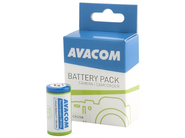 AVACOM nabíjecí fotobaterie CR123A, 3V 450mAh 1.35Wh