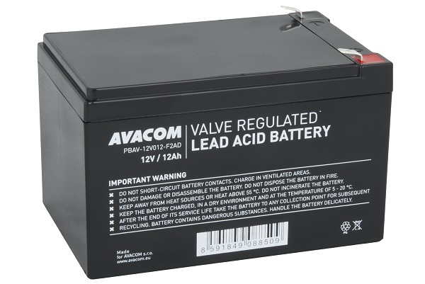 Avacom baterie 12V 12Ah F2 DeepCycle (PBAV-12V012-F2AD)