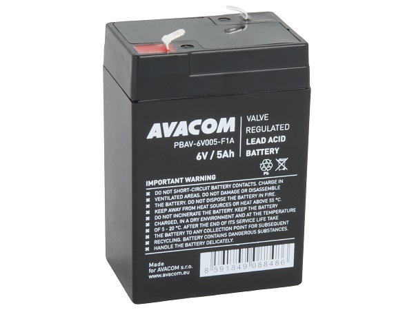 Avacom baterie 6V 5Ah F1 (PBAV-6V005-F1A)