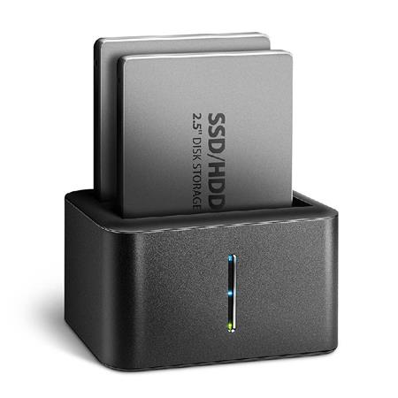 AXAGON ADSA-D25, USB 3.2 Gen 1 - 2x SATA 6G 2.5" SSD/HDD CLONE MINI dokovací st