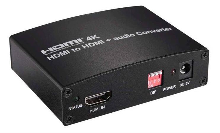 PremiumCord HDMI 4K Audio extractor s oddělením audia na stereo jack, SPDIF Tosl