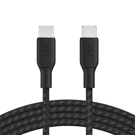 Belkin BOOST CHARGE™ USB-C na USB-C kabel 100W, 2m, černý - odolný