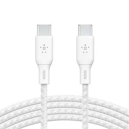 Belkin BOOST CHARGE™ USB-C na USB-C kabel 100W, 2m, bílý - odolný