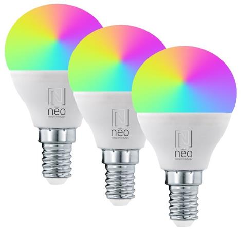 IMMAX NEO LITE SMART sada 3x žárovka LED E14 6W RGB+CCT barevná a bílá, stmívate