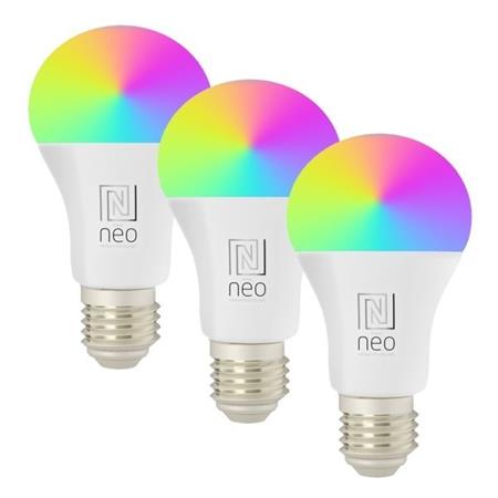 IMMAX NEO SMART sada 3x žárovka LED E27 11W RGB+CCT barevná a bílá, stmívatelná,