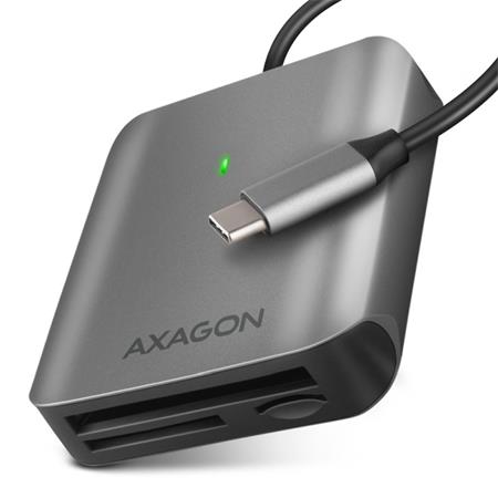 Axagon CRE-S3C, hliníková vysokorychlostní USB-C 3.2 Gen 1 čtečka paměťových kar