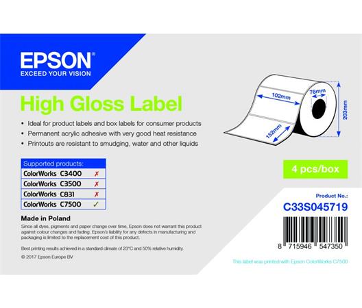 EPSON High Gloss Label - Die-cut Roll: 102mm x 152mm, 800 labels