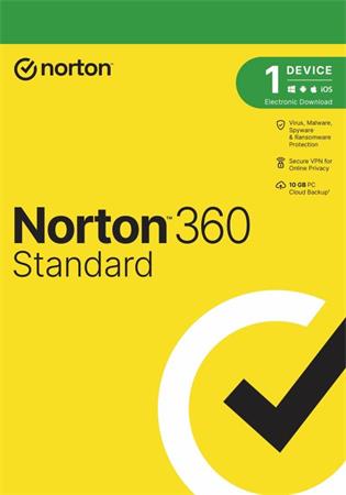 NORTON 360 STANDARD 10GB + VPN 1 uživatel pro 1 zařízení na 3 roky