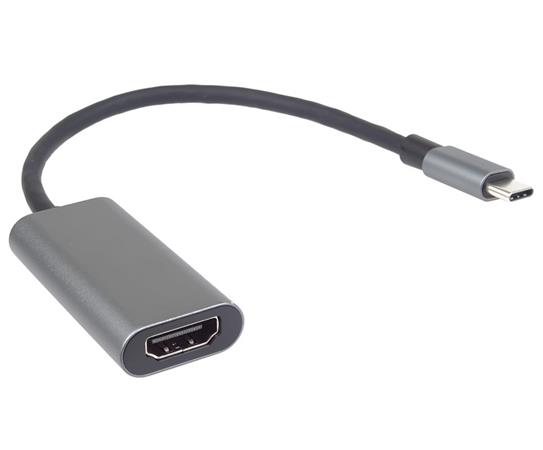 PremiumCord Převodník USB-C na HDMI, rozlišení 4K a FULL HD 1080p, kovové pouzdr
