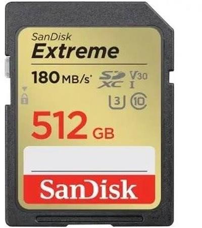 SanDisk SDXC karta 512GB Extreme (190 MB/s Class 10, UHS-I U3 V30)