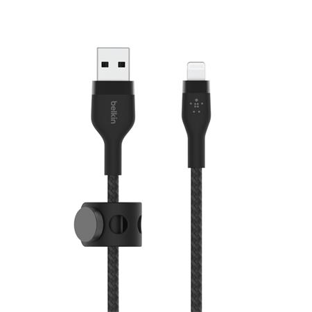 Belkin Lightning kabel, 1m, černý - odolný PRO Flex