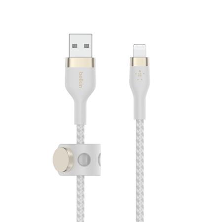 Belkin Lightning kabel, 1m, bílý - odolný PRO Flex