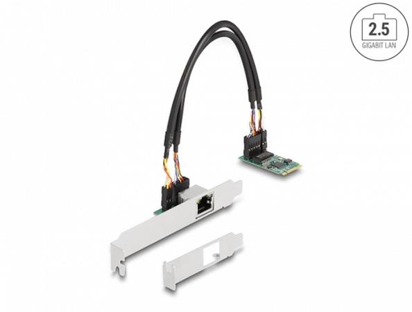 Delock Převodník M.2 Key B+M 1 x RJ45 2,5 Gigabit LAN