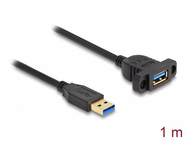 Delock Kabel SuperSpeed USB 5 Gbps (USB 3.2 Gen 1) ze zástrčky USB Typu-A na zás