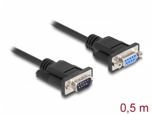 Delock Sériový kabel rozhraní RS-232 D-Sub9, ze zásuvkového na zásuvkový, délky
