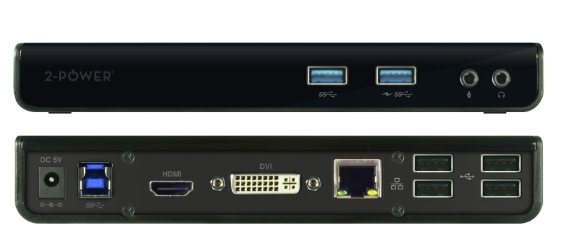 2-Power USB 3.0 Dokovací stanice Dual Display (1xDVI 1xHDMI 1x RJ45 2 xUSB 3.0 4