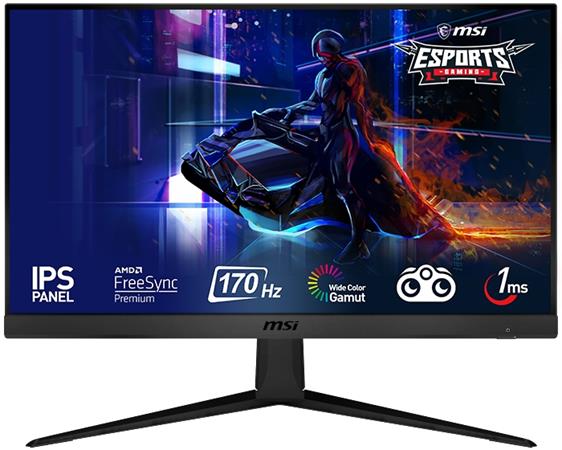 MSI Gaming monitor G2412, 24"/1920 x 1080 FHD/IPS/170Hz/1ms/1100:1/250cd / m2 /2