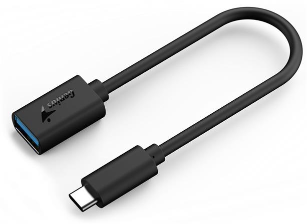 Genius ACC-C2AC, Redukce, USB 3.0, USB typ C na USB typ A, 21cm, černá