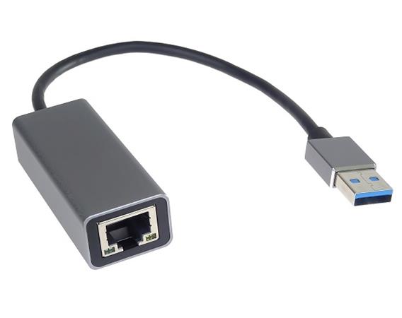 PremiumCord adaptér USB3.0 -> LAN RJ45 ETHERNET 10/100/1000 MBIT Aluminium