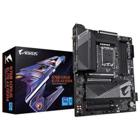 GIGABYTE MB Sc LGA1700 B760 AORUS ELITE AX DDR4, Intel B760, 4xDDR4, 1xDP, 1xHDM