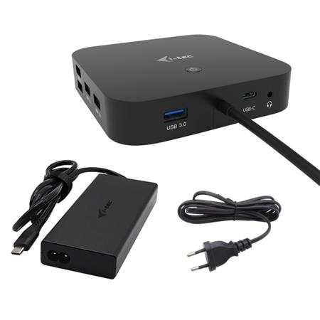 I-tec USB-C HDMI + Dual DP Docking Station with Power Delivery 100 W + i-tec Uni