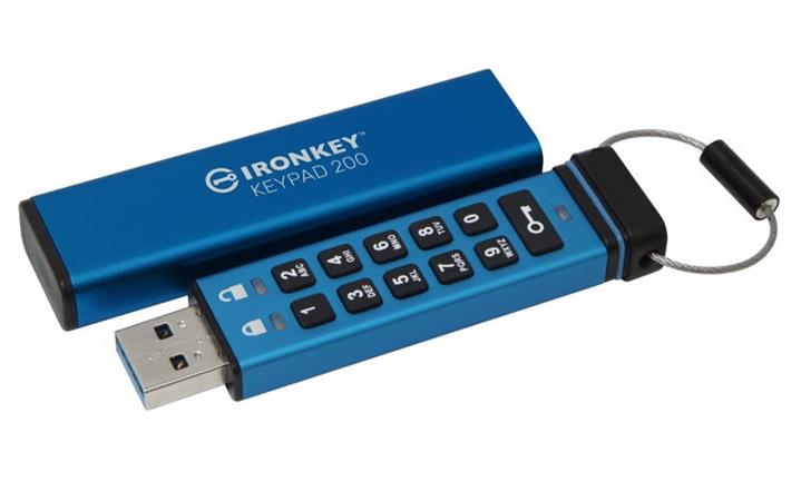 KINGSTON  8GB IronKey Keypad 200, FIPS 140-3 Lvl 3 (Pending) AES-256 Encrypted