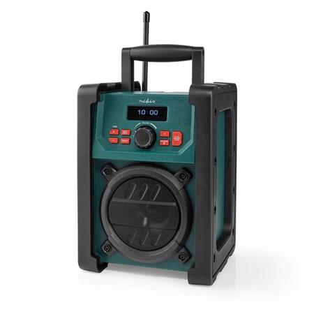 Nedis RDDB3100GN - Rádio DAB+ na staveniště | 15 W | Bluetooth® | Budík | Časova