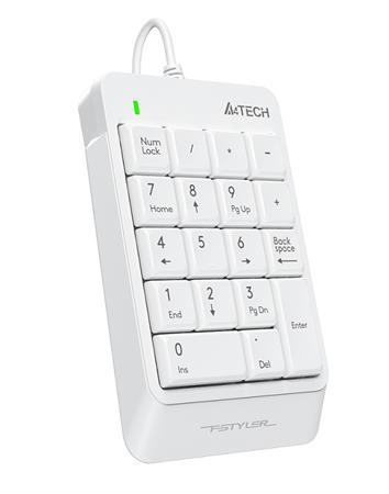 A4tech FSTYLER FK13P numerická klávesnice, USB Bílá