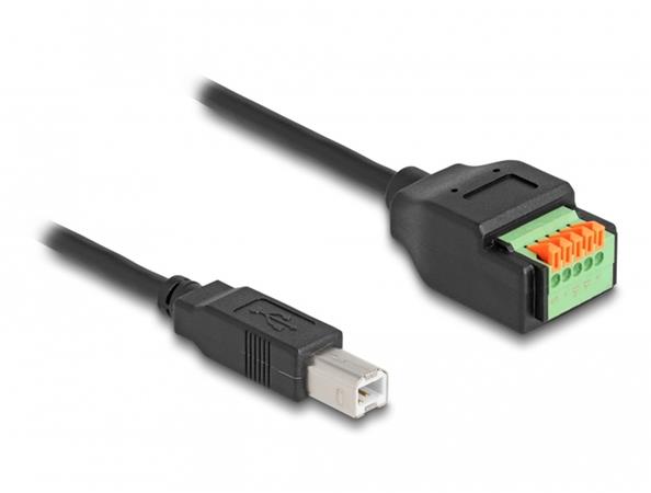 Delock Adaptér kabelu ze zástrčkového konektoru USB 2.0 Typu-B (samec) na svorko