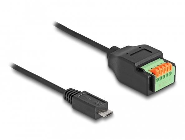 Delock Adaptér kabelu ze zástrčkového konektoru USB 2.0 Typu Micro-B (samec) na