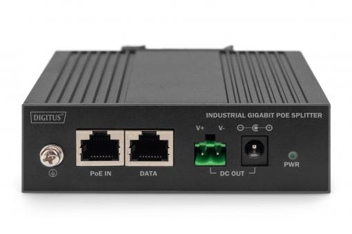 DIGITUS Industrial POE Splitter DIN Rail, 60 W, IEEE802.3at/af